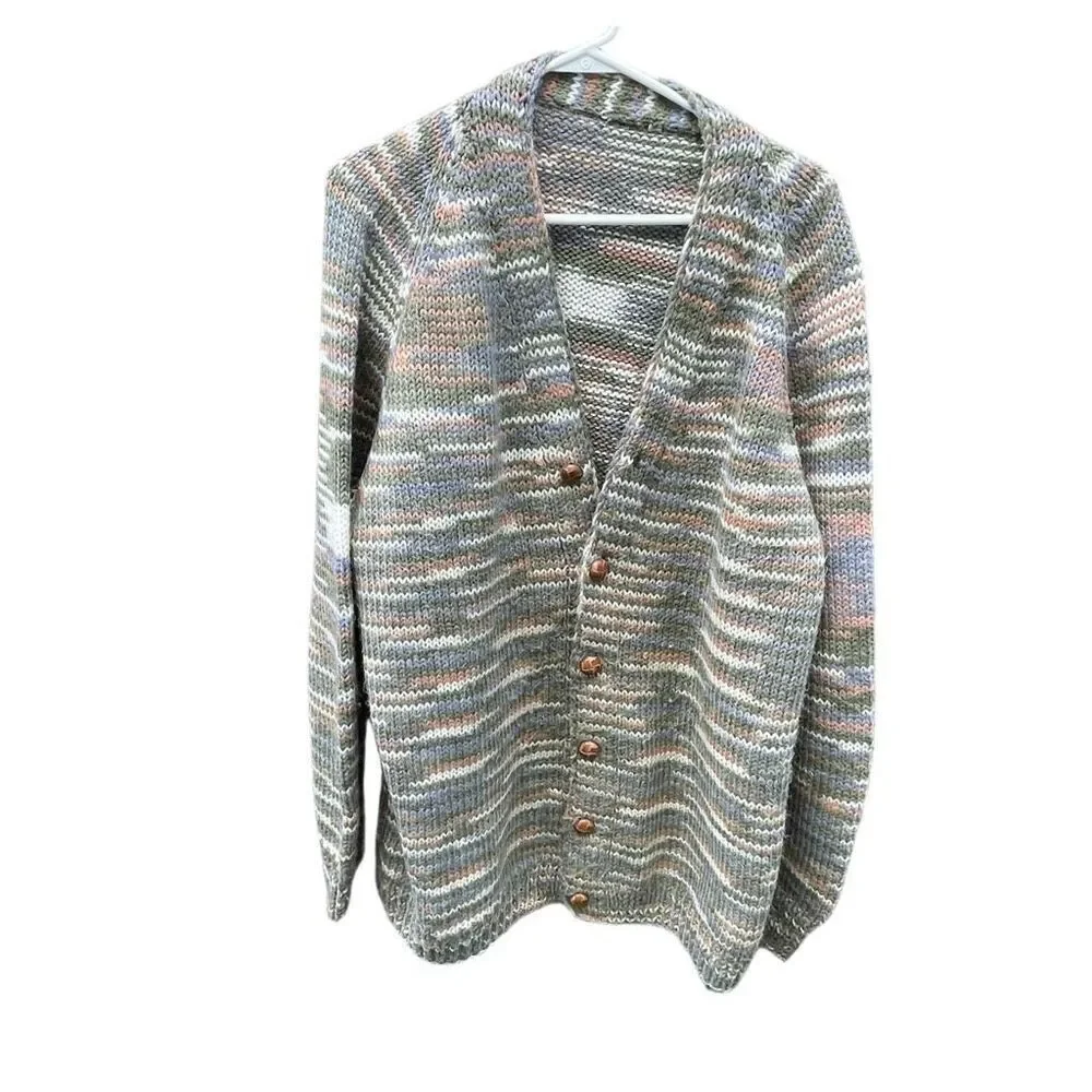 Vintage Aztec size 2X button front handmade cardigan. No TAGs see measurements